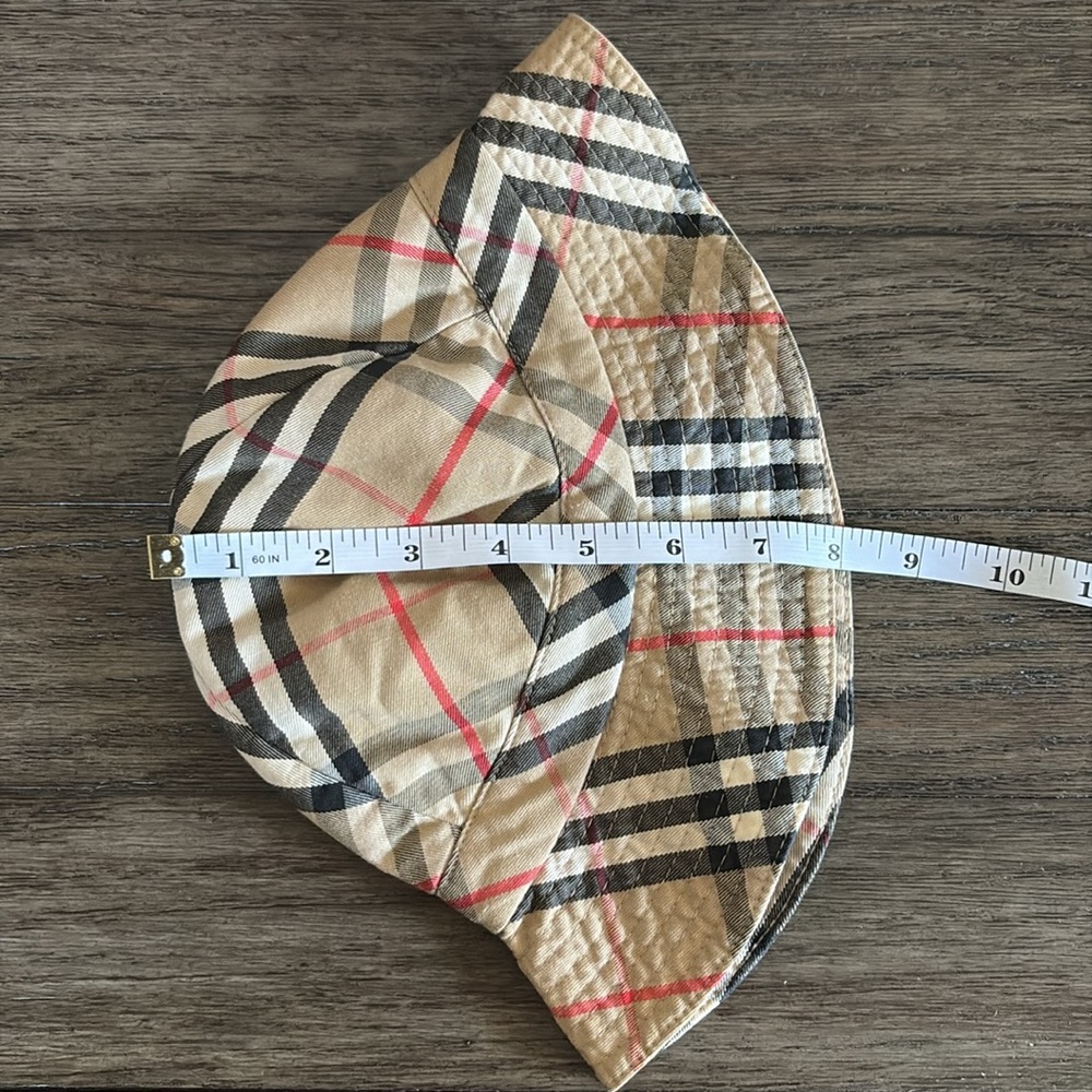 [Burberry] Nova Check Bucket Plaid Signature Sun Hat Small Youth/Kids - Picture 5 of 9
